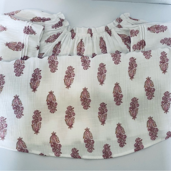 Wonderly Womens Top Blouse Raglan Sleeves Gathered to Neck Size Medium Vee Neck - Picture 7 of 16